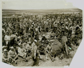 OFFICIAL PHOTOGRAPHS TAKEN DURING THE BRITISH ADVANCE IN THE WEST. (329) ROYAL FUSILIERS RESTING AFTER THE STORMING OF LA BOISELLE. (OFFICIAL PHOTOGRAPHS ISSUED ON BEHALF OF THE PRESS BUREAU)