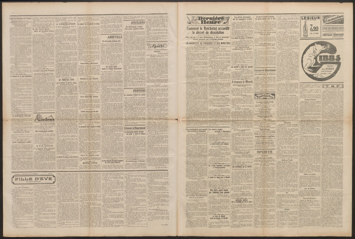 Le Progrès de la Somme, numéro 18586, 19 juillet 1930