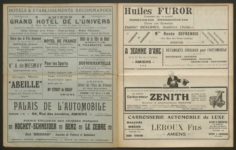 Automobile-club de Picardie et de l'Aisne. Revue mensuelle, 10e année, février 1914