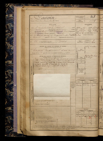 Cauvin, Louis Pierre Alexandre Lominsky, né le 04 septembre 1869 à Salouël (Somme), classe 1889, matricule n° 48, Bureau de recrutement d'Amiens