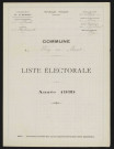 Liste électorale : Wiry-au-Mont