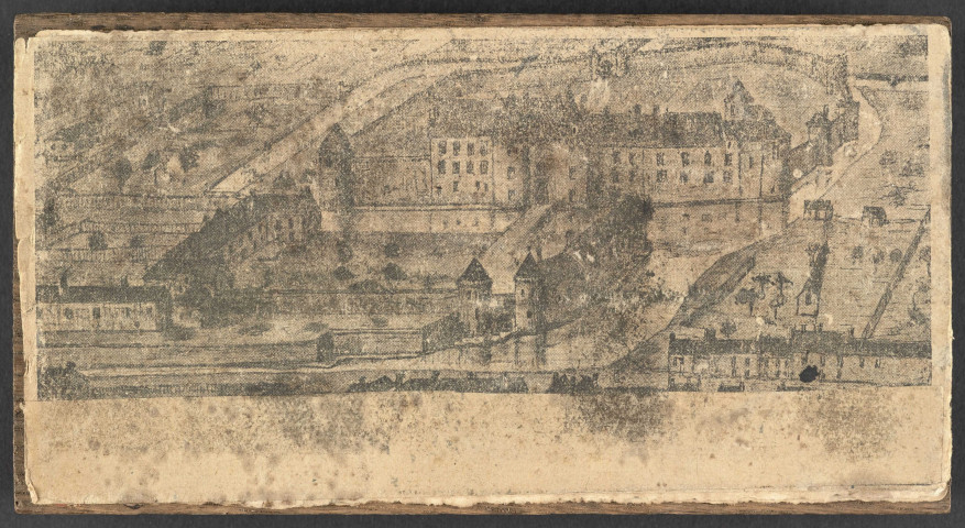 Péronne. Vue générale de la ville de Péronne et des fortifications
