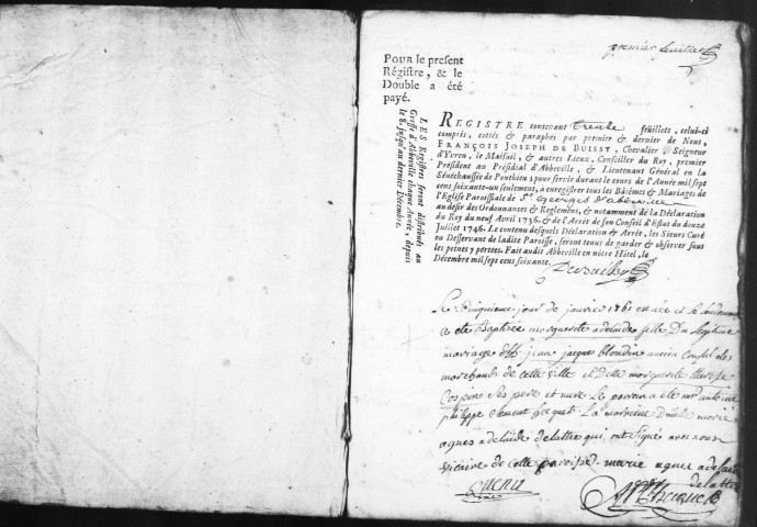 Abbeville (Saint-Georges) : baptêmes, mariages, sépultures