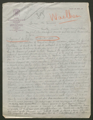 Témoignage de Decoster, Firmin et correspondance avec Jacques Péricard