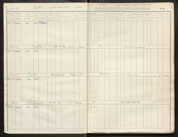 Répertoire des formalités hypothécaires, du 07/07/1951 au 15/12/1951, registre n° 429 (Péronne)