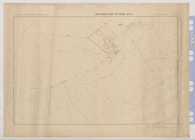 Plan du cadastre rénové - Bettencourt-Saint-Ouen : section 11