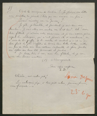 Témoignage de Depuis, Lucien et correspondance avec Jacques Péricard