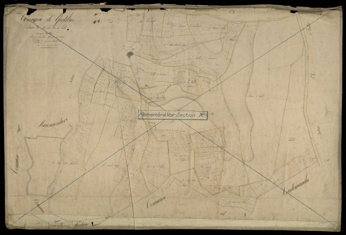 Plan du cadastre napoléonien - Gratibus : Bois de Halle (Le), B