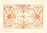 Château de M. Saint : dessin pour un décor de plafonds par l'architecte Delefortrie