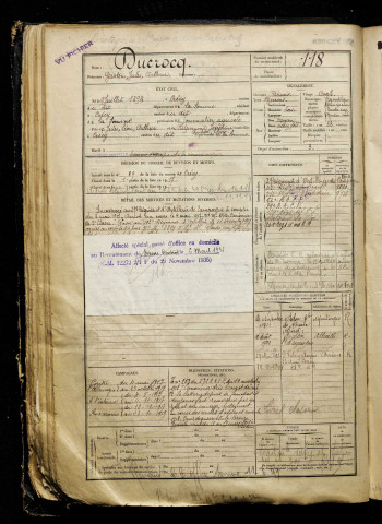 Ducrocq, Gaston Jules Arthur, né le 09 juillet 1898 à Crécy-en-Ponthieu (Somme), classe 1918, matricule n° 118, Bureau de recrutement d'Abbeville
