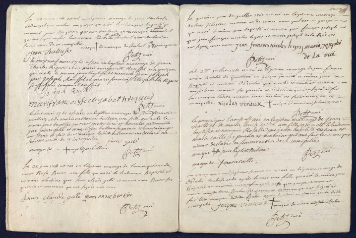 Hiermont : baptêmes, mariages, sépultures (1761-1779)