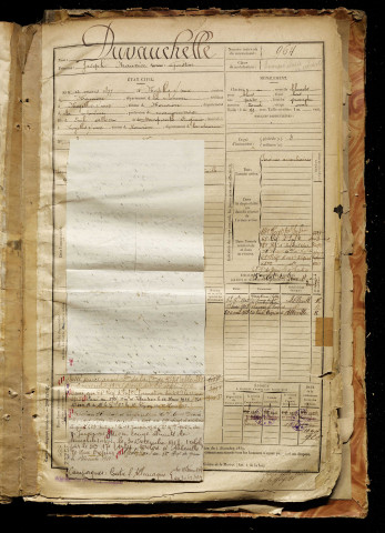 Duvauchelle, Joseph Maurice Gaston, né le 19 mars 1877 à Noyelles-sur-Mer (Somme), classe 1897, matricule n° 964, Bureau de recrutement d'Abbeville