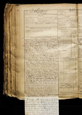 Dolique, Fructueux Charles Gaston, né le 13 février 1897 à Friaucourt (Somme), classe 1917, matricule n° 1352, Bureau de recrutement d'Abbeville