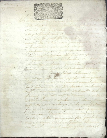 Etude de Me Jean Duval à Amiens (étude n°8). Minutes de l'année 1711