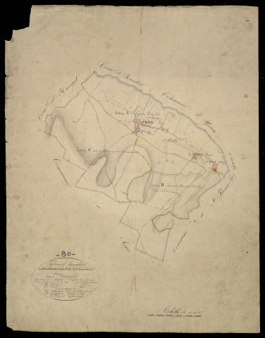 Plan du cadastre napoléonien - Crouy-Saint-Pierre (Crouy) : tableau d'assemblage