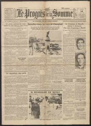 Le Progrès de la Somme, numéro 21155, 14 août 1937