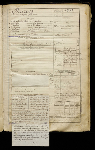 Ducrocq, Emmanuel Alphonse Joseph, né le 18 septembre 1884 à Brévillers (Somme), classe 1904, matricule n° 1353, Bureau de recrutement d'Abbeville