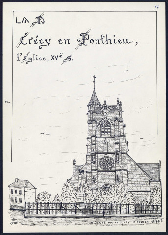 Crécy-en-Ponthieu : l'église du Xve siècle - (Reproduction interdite sans autorisation - © Claude Piette)