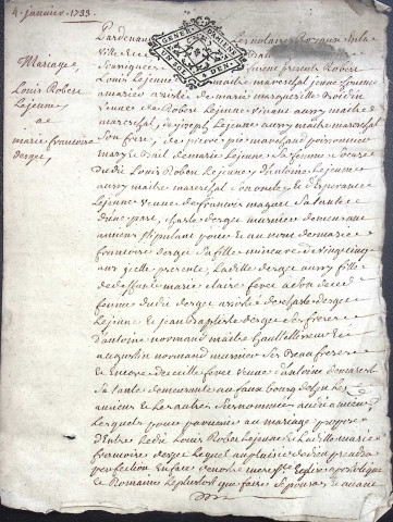 Etude de Me Firmin Magnier à Amiens (étude n°4). Minutes de l'année 1733