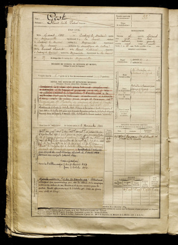 Gest, Louis Emile Pascal, né le 15 avril 1885 à Quesnoy-le-Montant (Somme), classe 1905, matricule n° 33, Bureau de recrutement d'Abbeville