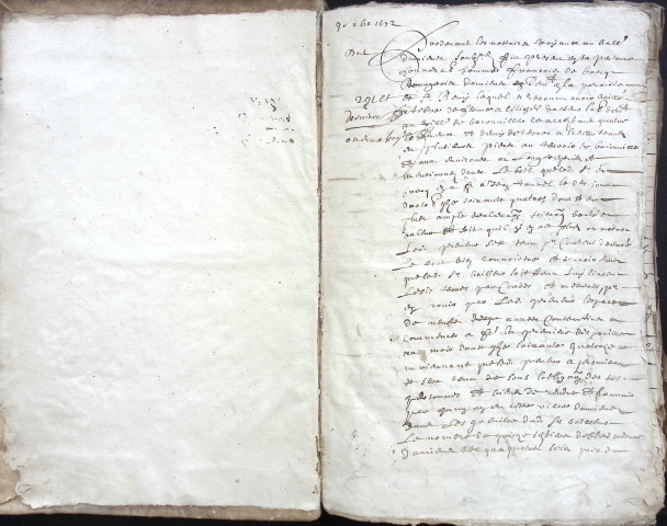 Etude de Me René Chevalier à Amiens (étude n°5). Minutes de l'année 1672