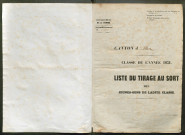 Tirage au sort (arrondissement de Péronne) de l'année 1851