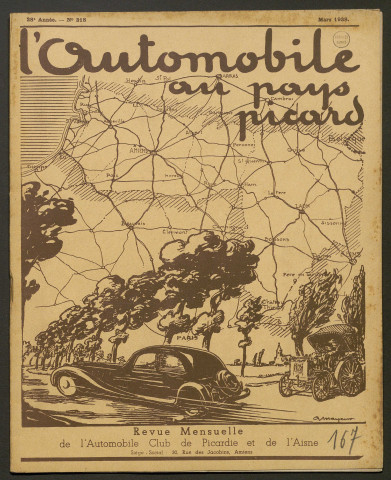 L'Automobile au Pays Picard. Revue mensuelle de l'Automobile-Club de Picardie et de l'Aisne, 318, mars 1938