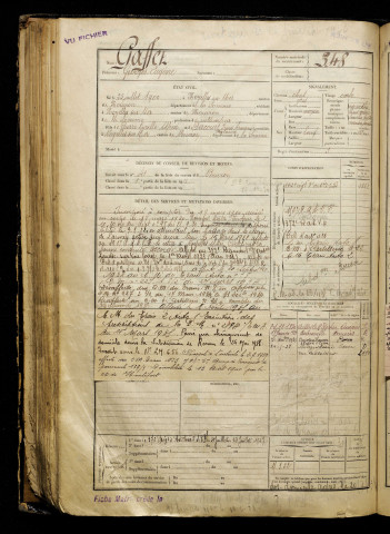 Gaffet, Georges Eugène, né le 25 juillet 1900 à Noyelles-sur-Mer (Somme), classe 1920, matricule n° 348, Bureau de recrutement d'Abbeville