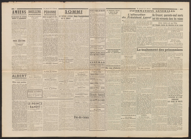 Le Progrès de la Somme, numéro 22797, 22 octobre 1942