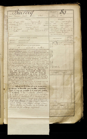 Ducrocq, François Joseph, né le 28 août 1888 à Beaurainville (Pas-de-Calais), classe 1908, matricule n° 89, Bureau de recrutement d'Abbeville