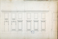 Construction de l'hôtel de l'Intendance. Plan en élévation de la façade, attribué à l'architecte Montigny