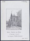 Saint-Martin-aux-Bois (Oise) : l'église, la façade d'après Duthoit - (Reproduction interdite sans autorisation - © Claude Piette)