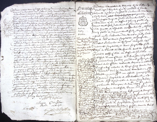 Etude de Me Augustin Perdu à Amiens (étude n°26). Minutes de l'année 1674