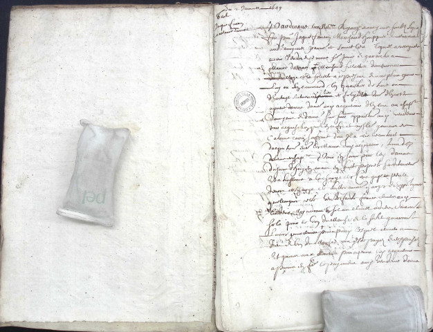 Etude de Me Antoine Perdu à Amiens (étude n°26). Minutes de l'année 1649