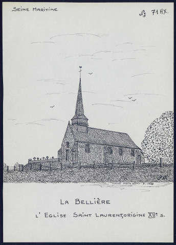 La Bellière (Seine-Maritime) : église Saint-Laurent - (Reproduction interdite sans autorisation - © Claude Piette)