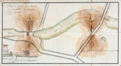 Plan et profils du moulin de Moulinelle relatif au plan general