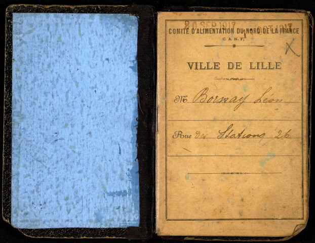 Carnet et cartes de ravitaillement (pain, charbon, etc.) de Léon Bornay