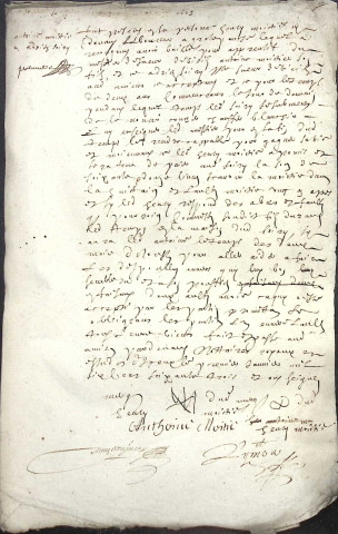 Etude de Me Antoine Limeu à Amiens (étude n°6). Minutes de l'année 1663