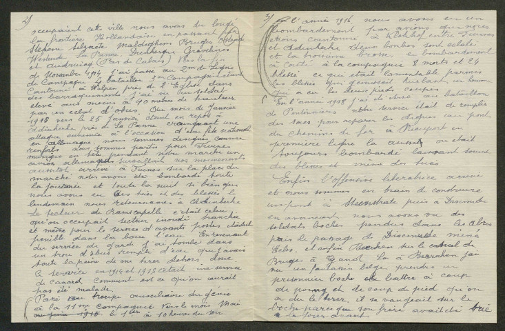 Témoignage de Bacquet, Jean et correspondance avec Jacques Péricard