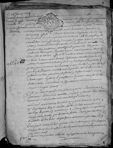 Etude de Me Adrien Dehen à Amiens (étude n°24). Minutes de l'année 1727