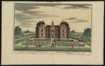 Prospectus du Château de Verneuil vers le jardin. Prospect des Schlosses von Vernevil gegen dem Garten.