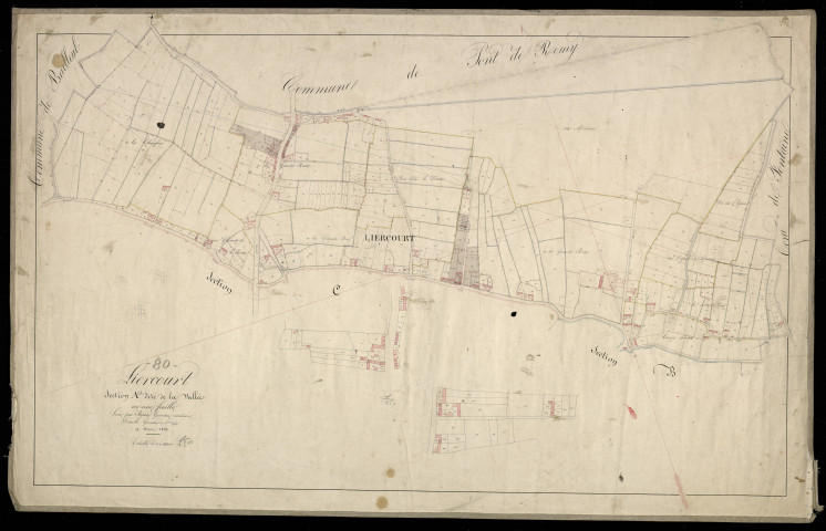 Plan du cadastre napoléonien - Leiercourt (Liercourt) : Vallée (La), A