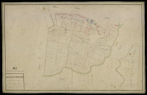 Plan du cadastre napoléonien - Davenescourt : Chef-lieu (Le) ; Aulnaies (Les), E2 et morceau de la section F2