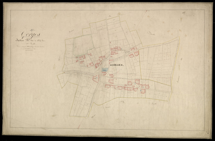 Plan du cadastre napoléonien - Gorges : Chef-lieu (Le), B2