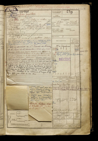 Caron, Gaëtan Joseph Marius, né le 12 mars 1896 à Belloy-en-Santerre (Somme), classe 1916, matricule n° 239, Bureau de recrutement de Péronne