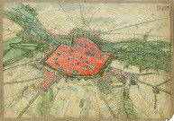 Amiens. Plan perspective de la ville et des faubourgs, dessiné par Aimé Duthoit