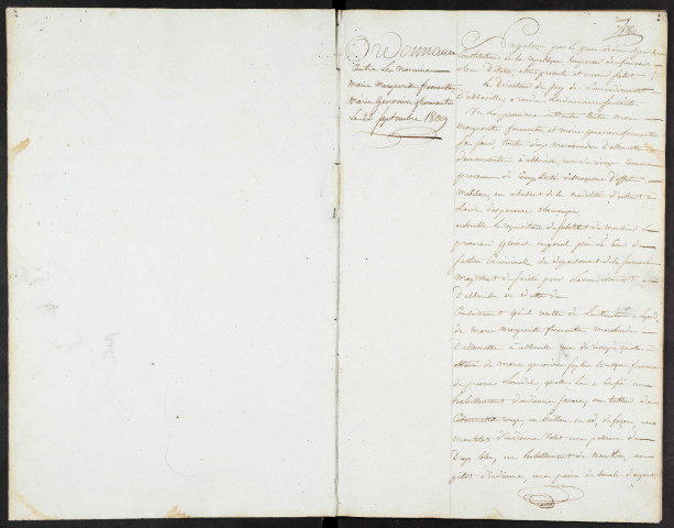 Maison d'arrêt d'Abbeville. Prévenus, condamnés et détenus. Registre d'écrou : sans numéro d'écrou. 22 septembre 1809 - 20 octobre 1810