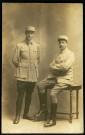 Portrait de Fernand Dubois et Marcel Toulmonde. Au dos inscription "Souvenir de notre cher Marcel 3-10-1917"