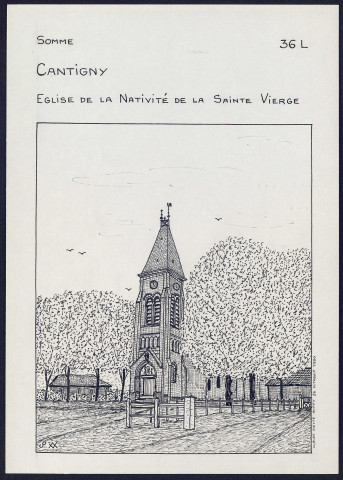 Cantigny : église de la nativité de la Sainte-Vierge - (Reproduction interdite sans autorisation - © Claude Piette)