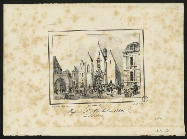 Eglise Saint-Michel en 1789 à Amiens